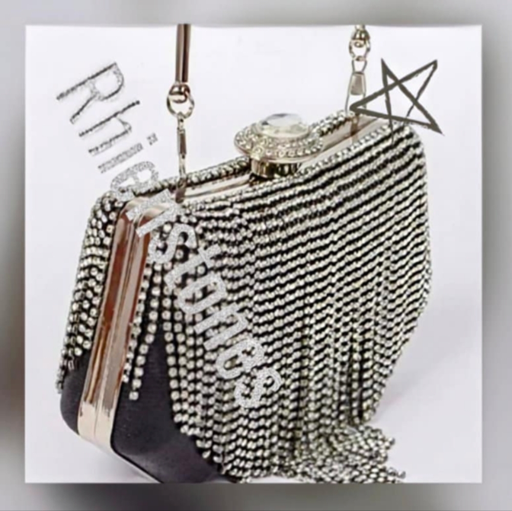 Beautiful Our Rhinestones Box Clutch - Picture 5 of 6